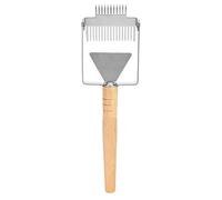 TYCIONG Grattoir à Miel, Outil D'apiculture à Double Tête en Acier Inoxydable avec Manche en Bois pour Récolter Le Miel de la Ruche