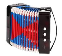 TYCIONG Jouet Musical Accordéon coloré à 7 Touches pour Enfants, pour le Développement des Compétences et L'apprentissage Amusant, à Partir de 5 Ans (Noir)