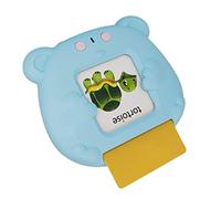TYCIONG Jouets éducatifs de Cartes Flash d'apprentissage Interactif Bilingue Précis avec des Images Vives pour Les Enfants, Cartes Flash Parlantes en Anglais Chinois pour bébé en Bas âge (Bleue)