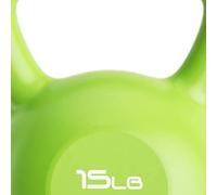 TYCIONG Kettlebell de Musculation à Poignée Large pour Pompes, Squats et Levées pour Hommes et Femmes (15 lb / 6,8 kg Vert)