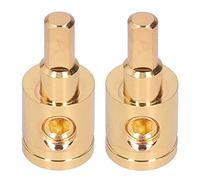 TYCIONG Lot de 2 réducteurs de fil 0GA - Connecteur de raccordement en cuivre pur doré avec prise hexagonale pour amplificateur audio de voiture - Onduleur de batterie