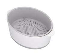 TYCIONG Machine à laver électrique efficace pour fruits et légumes Double couche Gain de temps Panier de drainage pour cuisine ABS Blanc