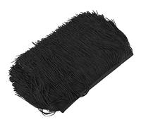 TYCIONG Nappes de Table Douces avec Pompons, Décoration pour la Maison, Le Festival, Les Fêtes, Les Loisirs Créatifs, 15 Cm de Large et 10,9 M de Long, Matériau en Polyester (Noir)