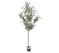 TYCIONG Olive Artificiel Grand Faux Arbre Faux Olive Arbre Réaliste Abu Pucorceur Intérieure avec Base Robuste pour Le Salon de la Piscine de la Piscine (150 cm)