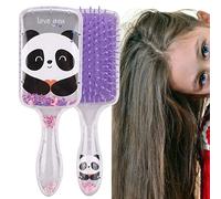 TYCIONG Outil de Massage de Peigne de Coiffure de Sac à Gaz de Paillettes de Bande Dessinée D'enfants pour L'usage à la Maison en Plastique Jaune (panda gris)