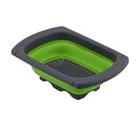TYCIONG Panier de Vidange Pliable, égouttoir de Cuisine Rétractable avec Conception Flexible, Base Antidérapante Résistante à L'usure, pour Laver les Fruits et Légumes (Verte)