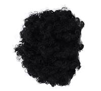 TYCIONG Perruque de Fête Bouclée Colorée, Conception de Cheveux de Clown Unique avec une Apparence Nouvelle pour le , Halloween, les Jeux de Football et les événements Sportifs (Noire)