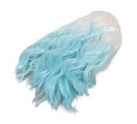 TYCIONG Perruque de Poupée 1/6, Belles Couleurs Dégradées, Style bouclé, Haute élasticité, Fabrication de Cheveux pour Remplacement de Poupée, Bricolage (Bleu)