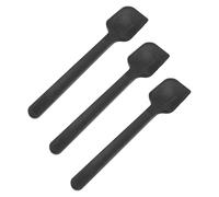 TYCIONG Petites Cuillères à Confiture en Silicone de qualité Alimentaire, Résistantes à la Chaleur, 4.7 Pouces, 3 Pièces Noires pour le Mélange de Pâtisserie