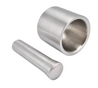 TYCIONG Pilon à Mortier, Broyeur en Acier Inoxydable 304 à Double Structure avec Texture Brillante et Base Silencieuse, pour Assaisonnements de Noix