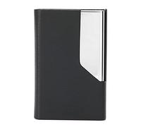 TYCIONG Porte-Cartes de Visite, Ultra Fin, Grande capacité, en Acier Inoxydable, Cuir PU, Design à Rabat, Peut Contenir 15 à 20 Cartes, avec Effet Antidérapant, pour Hommes et Femmes,