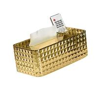 TYCIONG Porte-serviettes en Tissu Rectangulaire à Opération Simple, avec Ouverture Large pour une Extraction Facile du Papier, 3,5x4,7x9,4 Pouces (Ambre Or)