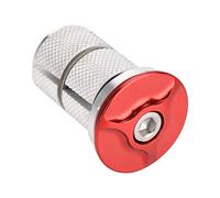 TYCIONG Potence d'extension de fourche de vélo en alliage d'aluminium, capuchon de jeu de direction, bouchon d'extension 1/1,25" (rouge)