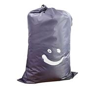 TYCIONG Sac de Rangement à Linge Proof de Déchirure Pliable 61x92 Cm pour Vêtements Sales avec une Couture Double Robuste et une Corde à Glisser Organisateur de Rangement de (Visage souriant gris