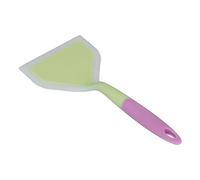 TYCIONG Spatule de Cuisine en Silicone, Pelle de Cuisson Antiadhésive 2 Couleurs avec Poignée Ergonomique, pour Crêpes, Omelette, Viande et Poêles Antiadhésives (Tête de pelle verte)