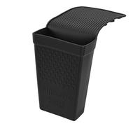 TYCIONG Support de Fer Plat, Organisateur D'outils Chauds en Silicone avec Ventouse Forte pour Fer à Friser et à Lisser, Résistant à la Chaleur jusqu'à 460 F, Rangement Mural pour (Noire)