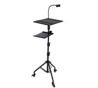 TYCIONG Support de Projecteur à Hauteur Réglable Stand D'étage en Alliage en Alliage avec Roues Espace de Stockage de Commutateur de Frein pour Les Consoles de Jeu équipement Visuel