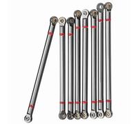 TYCIONG Tige de Liaison en Alliage D'aluminium de Haute qualité, 8 Pièces, pour Voiture sur Chenilles SCX10 1/10 RC, Accessoires Métalliques de Mise à Niveau Durables pour Empattement de 313mm (Bleu