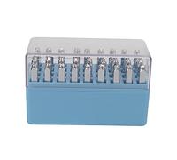 TYCIONG Timbres de Lettres, Outils D'estampage en Métal pour Festivals et Projets de Bricolage, Boîte de Rangement 36 Pièces pour Bijoux en Cuir et Bois