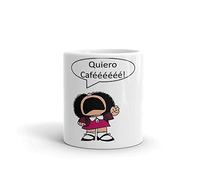 TYCLTY Mafalda, café, café blanc 325 ml, tasses à café en céramique de 325 ml avec poignée en forme de C, faciles à tenir, waYanl-357, BZ305
