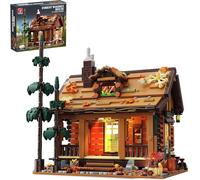 TYCOLE Automne Cabane Maison Construction Set 1969 Pièces Cottage Kit Maquette LED Lumières et Décoration Noël Anniversaire Cadeaux 8 Ans Garçons Filles Ados Adultes