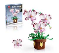 TYCOLE Botanicals Orchidée Brique de Construction pour Femme Fille 6 Ans | Fleur Artificielle Plante Décoration Intérieur Bureau Cadeau pour Adulte Enfant Anniversaire Noël Halloween 323 Pièces