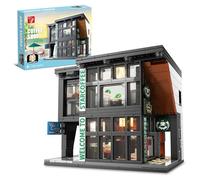 TYCOLE Café City Jeu de Construction avec Éclairage LED, 581 Pièces Architecture Modèle Coffee Maison, Cadeau pour Enfants, Garçons, Filles et Adultes à partir de 6 Ans, Jouet Décoration