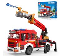 TYCOLE Camion de Pompiers avec Échelle, Jeu de Construction Technic, Briques STEM, Maquette de Véhicule d’Urgence à Collectionner, Idée Cadeau d’Anniversaire pour Enfants de 6 Ans et Plus et Adultes