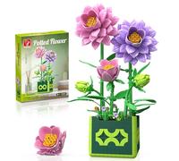 TYCOLE Dahlia Jouets de Construction Fleurs Artificielles Botaniques Blocs de Construction Plante Cadeau pour Femmes Adultes et Adolescents Anniversaire Fête des Mères Decoration Maison 581 Pièces