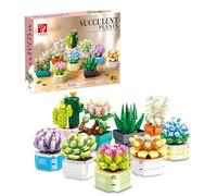 TYCOLE Ensemble de 9 en 1 de Petites Fleurs et Plantes Succulentes Artificielles-Jouet de Construction Botanique, Décoration de Bureau et de Maison, Cadeau pour Adultes et Enfants de Ans (832 Pièces)