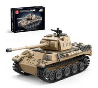 TYCOLE Jeu de Construction Leopard Char Militaire 937 Pièces WW2 Armée Tank Jeu Modèle Collection Cadeau d'anniversaire et de Noël Garçon 8 Ans Filles Adultes