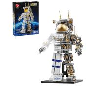 TYCOLE Jeu de Construction Spatial 860 Pièces Astronaute avec Support d’Exposition - Design Translucide, Jouet Créatif Cadeau Garcon/Filles 6 Ans et Plus Décoration Bureau Maison