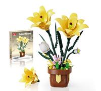 TYCOLE Kit de Blocs botaniques Fleurs de lys : Plante Artificielle en Pot, Fleurs DIY pour décoration intérieure & Cadeaux, Compatible avec Les principales Marques, 6 Ans+ (Adultes & Enfants)