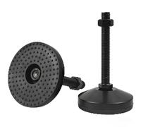 Tycoonest Lot de 4 pieds de nivellement réglables avec bride | Base anti-vibrations et antidérapante pour meubles oscillants | Protection robuste contre les rayures pour tous les types de sols - M12 x