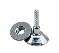 Tycoonest Lot de 4 pieds de nivellement réglables très résistants avec écrous à bride - Maintien renforcé pour armoires, étagères, établis sur sol inégal - Pieds antidérapants et stables - M8 x Ø 59