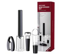 Tycoonest Set de Tire Bouchon Pompe à Air, Inclut Ouvre Bouteille à Pression d'air, Coupe-Capsule, Bouchon Bouteille & Verseur, Professionnel Vin Accessoire pour Maison Fête Mariage