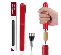 Tycoonest Set de Tire Bouchon Pompe à Air, Ouvre-Bouteille à Pression d'air avec Coupe-Capsule et Bouchon Bouteille Vin Réutilisables, Décapsuleur de Vin Portable pour Voyage, Fête, Mariage