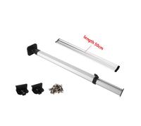 TYCRUCTWIETS-Pied de Table Réglable et Pliable,Manche Télescopique,Alliage d'Aluminium Haut,Base de Support,Applicable aux Accessoires de Camping-Car de Caravane - Type Silver 50cm