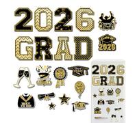 TyCylKu Aimant Automobile,20 pièces d'autocollants Originaux réutilisables de véhicules - 2026 Diplôme Autocollants Voiture et Aimants Frigo,pour Portes de Garage, réfrigérateurs, Lave-Vaisselle,