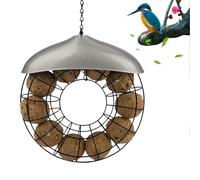 TyCylKu Anneau d'alimentation pour boules de graisse - Porte-boules de graisse en métal - 40 x 25 cm - Anneau à suspendre - Distributeur de nourriture pour oiseaux sauvages