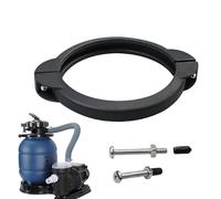 TyCylKu Anneau de serrage en PVC pour filtre de piscine, anneau de serrage, bague de serrage, bague de serrage, système de filtre à sable avec vis, pièce de rechange pour collier de serrage de piscine