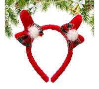 TyCylKu Bandeau de Noël | Accessoire Festif Rouge Noël Réaliste,Accessoire Cosplay À Bois De Cerf Pour Adultes,pour Femmes Filles Soirée Déguisée Événement Hivernal Photoshoot