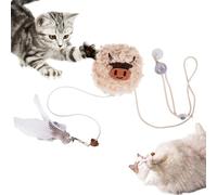 TyCylKu Distributeur De Friandises pour Chats | Jouet Distributeur de Croquettes pour Chat,Stimulation par Le Jeu Friandises pour Intérieur Extérieur Maison Jeune Chat Adulte Divertissement
