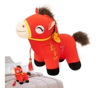 TyCylKu Jouet en Peluche Cheval - Collection Mascotte Cheval en Peluche,25Cm Décor Voyage Nouvel an Chinois Fille Chambre Animal Amoureux Salon Maison Cadeau Enfant