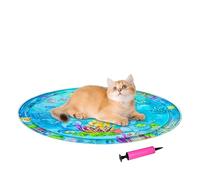 TyCylKu Lit d'eau pour Chat | Tapis De Jeu Aquatique pour Chats,Jouets Interactifs Coussin Rafraîchissant Gonflable Fournitures pour Animaux pour et Chiens Intérieur Extérieur pour Été Plage