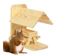 TyCylKu Mangeoires À Écureuils | Table Pique-Nique Bois pour Animaux,Grande Mangeoire À Écureuils À Recharge Facile avec Support À Épi De Maïs - pour Extérieur Jardin Véranda Arbre Clôture Fenêtre