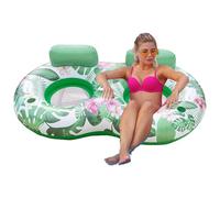 TyCylKu Piscine gonflable pour adultes, chaise longue gonflable en PVC - Lit flottant multi-usage pour parc d'attractions, voyage, fête, jardin