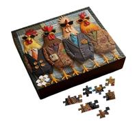 TyCylKu Puzzle,Œuvre Murale 1000 Pièces,Puzzles Animaux Poulet Défiants | pour Amateurs Et Passionnés Chambre Table Bureau Bar Intérieur Étagère Entrée Porche Couloir