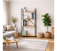 Concept Usine – Étagère TYDA 4 rangements 112 cm bois et noir