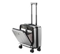 TydeCkare Mallette Bagage à Main de 16" avec 2 Compartiments pour Ordinateur Portable, Gris foncé, 16 inch, Valise